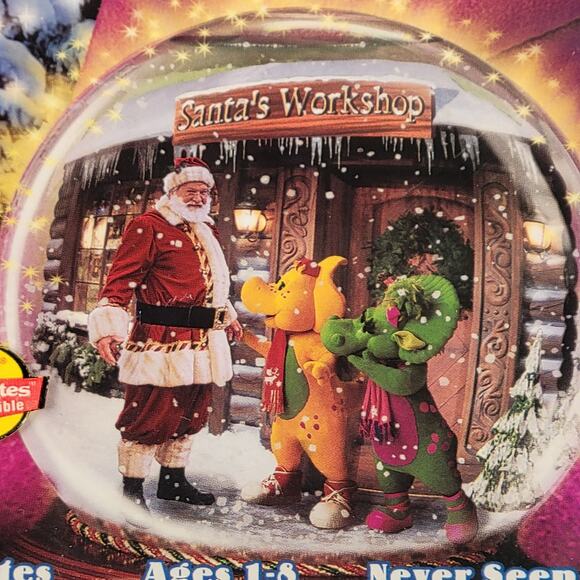 Barney Night Before Christmas VHS 1999 Lyrick Clamshell Tape Tested Collectible - Picture 5 of 15